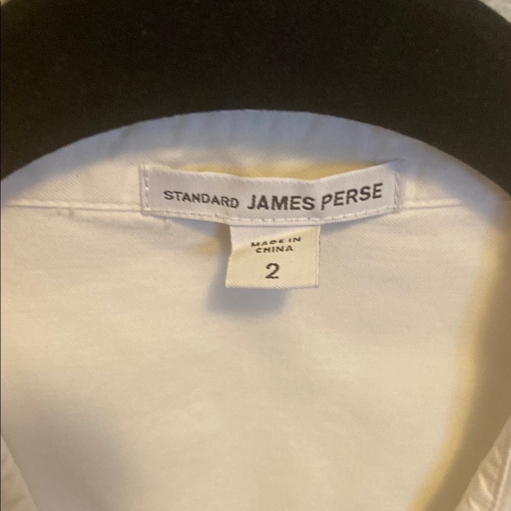 James Perse White Classic Button Down Shirt